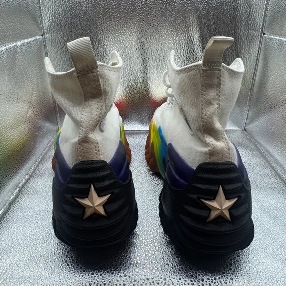 Size M10.5/W12 Converse Run Star Motion Platform High Unisex White Shoes A02262C - Picture 8 of 10